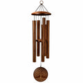 Carillon éolien 90 cm en bois et métal brun décoratif suspendu