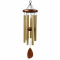 Carillon à vent 90 cm en métal et bois brun doré pour décoration intérieure extérieure