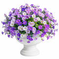 Plante fleurie artificielle en pot 45 cm textile plastique violet blanc décoration intérieure style classique