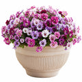 Plante artificielle en pot 40 cm pensées polyester rose violet décorative