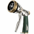 Pistolet d'arrosage 20 x 15 cm en métal et plastique vert à jets réglables