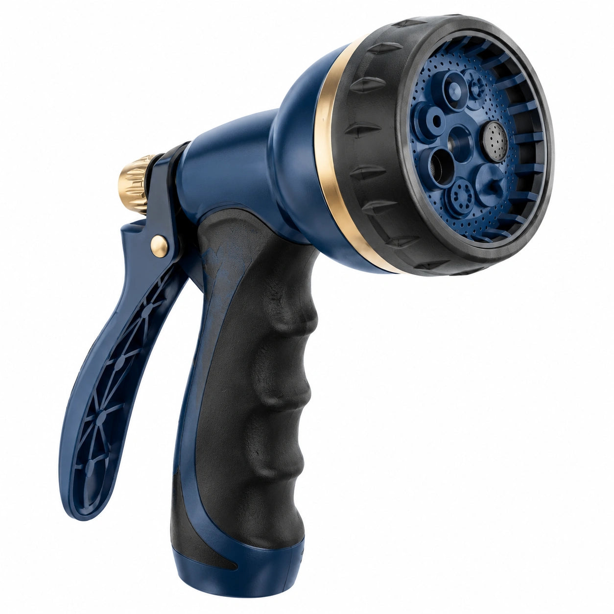 Pistolet d'arrosage 20 cm en plastique bleu noir à jets multiples pour jardin