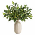 Plante verte artificielle 85 cm en plastique vert avec vase en céramique décoratif
