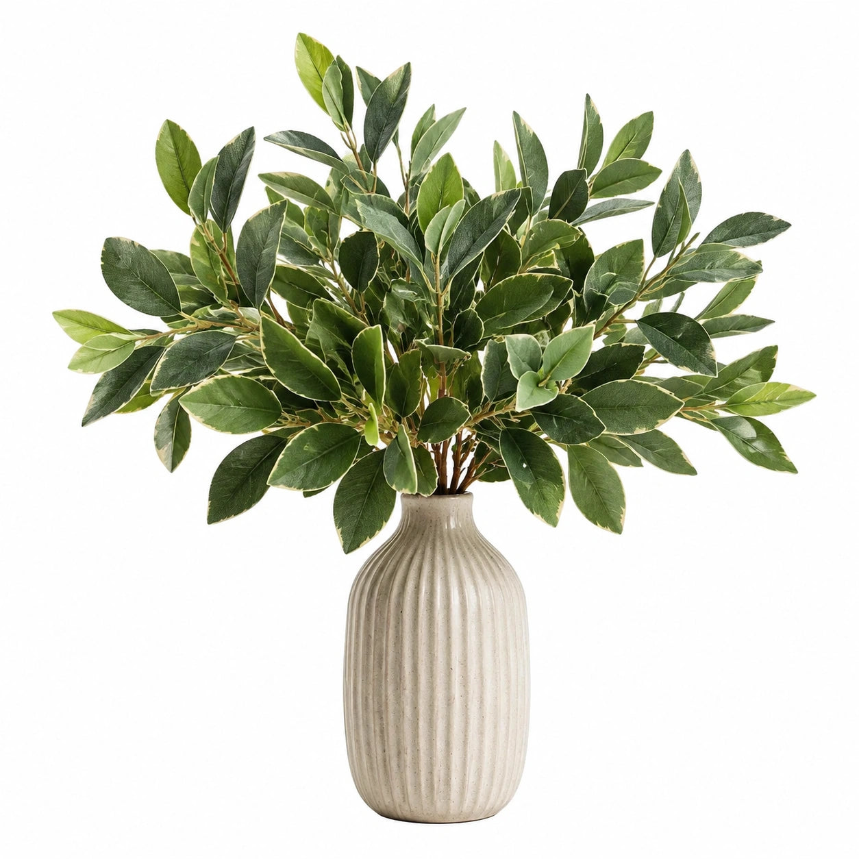 Plante verte artificielle 85 cm en plastique vert avec vase en céramique décoratif