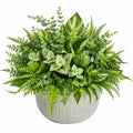 Plante artificielle 65 cm en plastique vert avec pot en céramique pour décoration intérieure