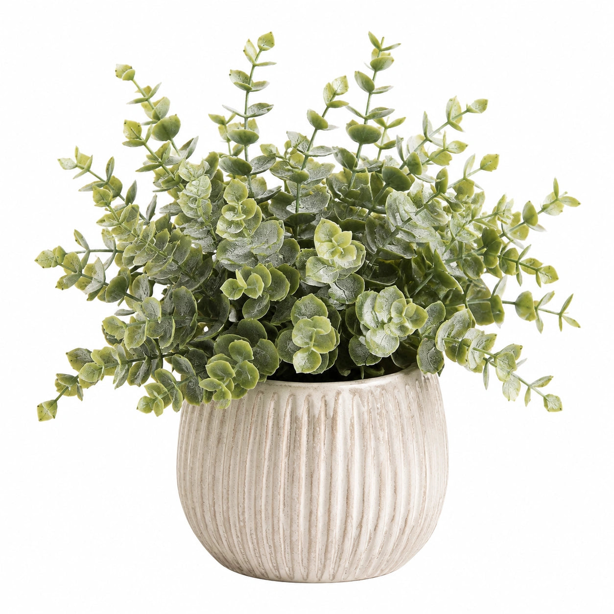 Plante artificielle en pot 45 cm feuillage vert pot en céramique décoratif